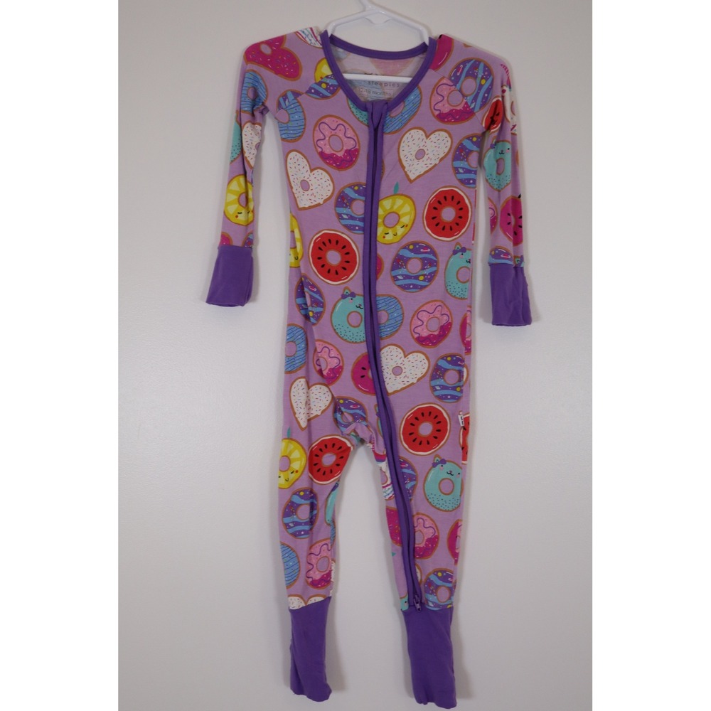 Little Sleepies Purple Donuts Zippy 12-18 Months